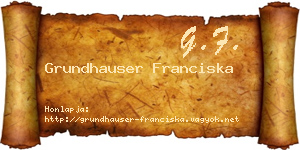 Grundhauser Franciska névjegykártya